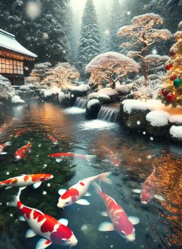 A_picturesque_winter_scene_at_a_koi_pond_during_Ch